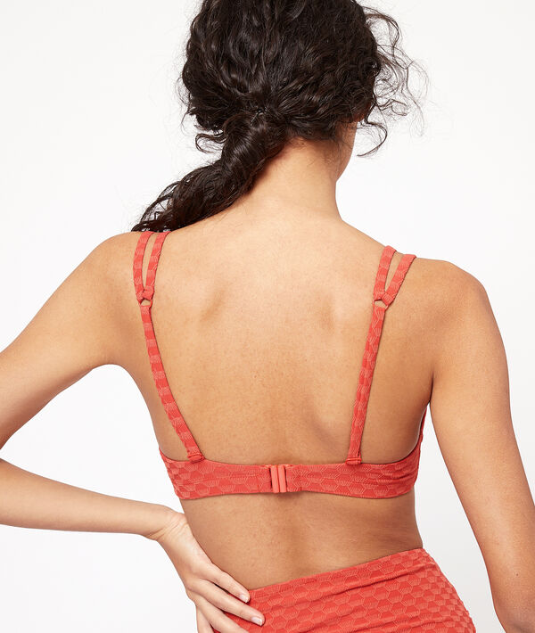 Bikinioberteil in Bandeau-Form aus strukturiertem Material Bikinioberteil in Bandeau-Form aus strukturiertem Material;${refinementColor}