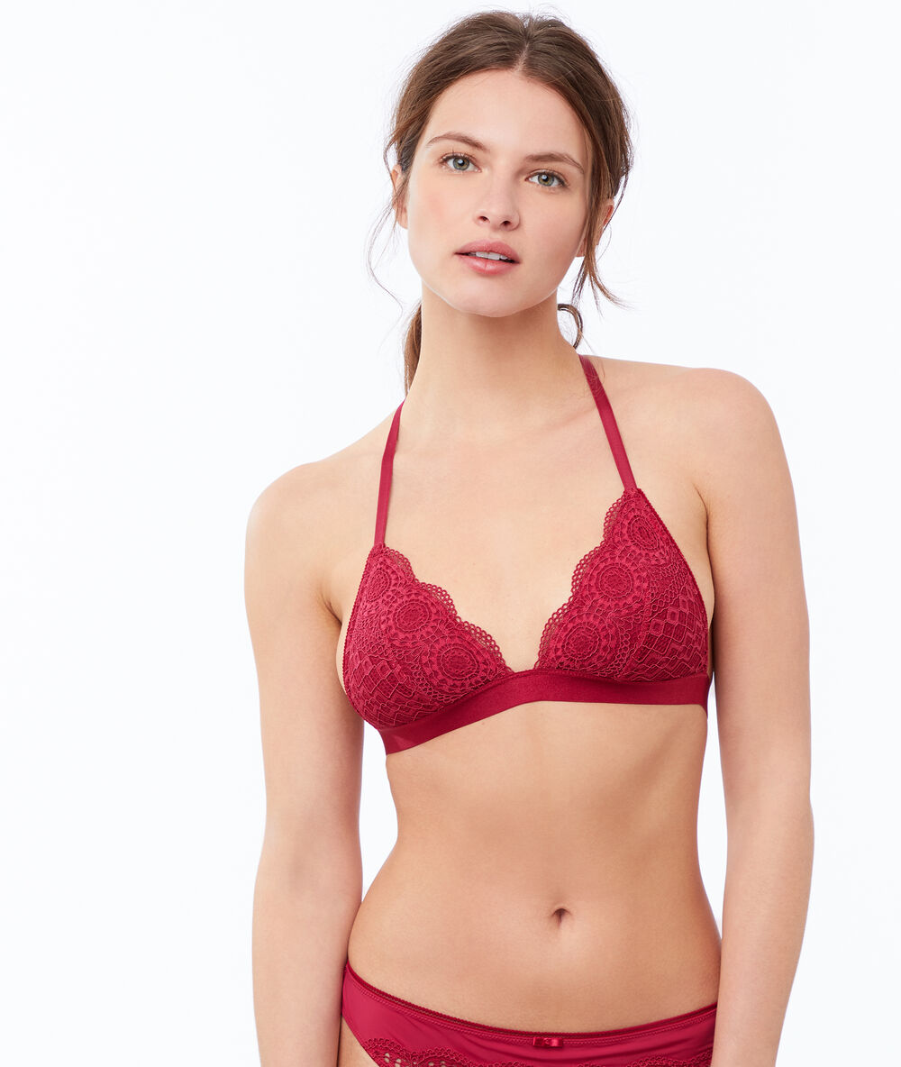 Dreiecksform aus spitze, neckholder grenadine.