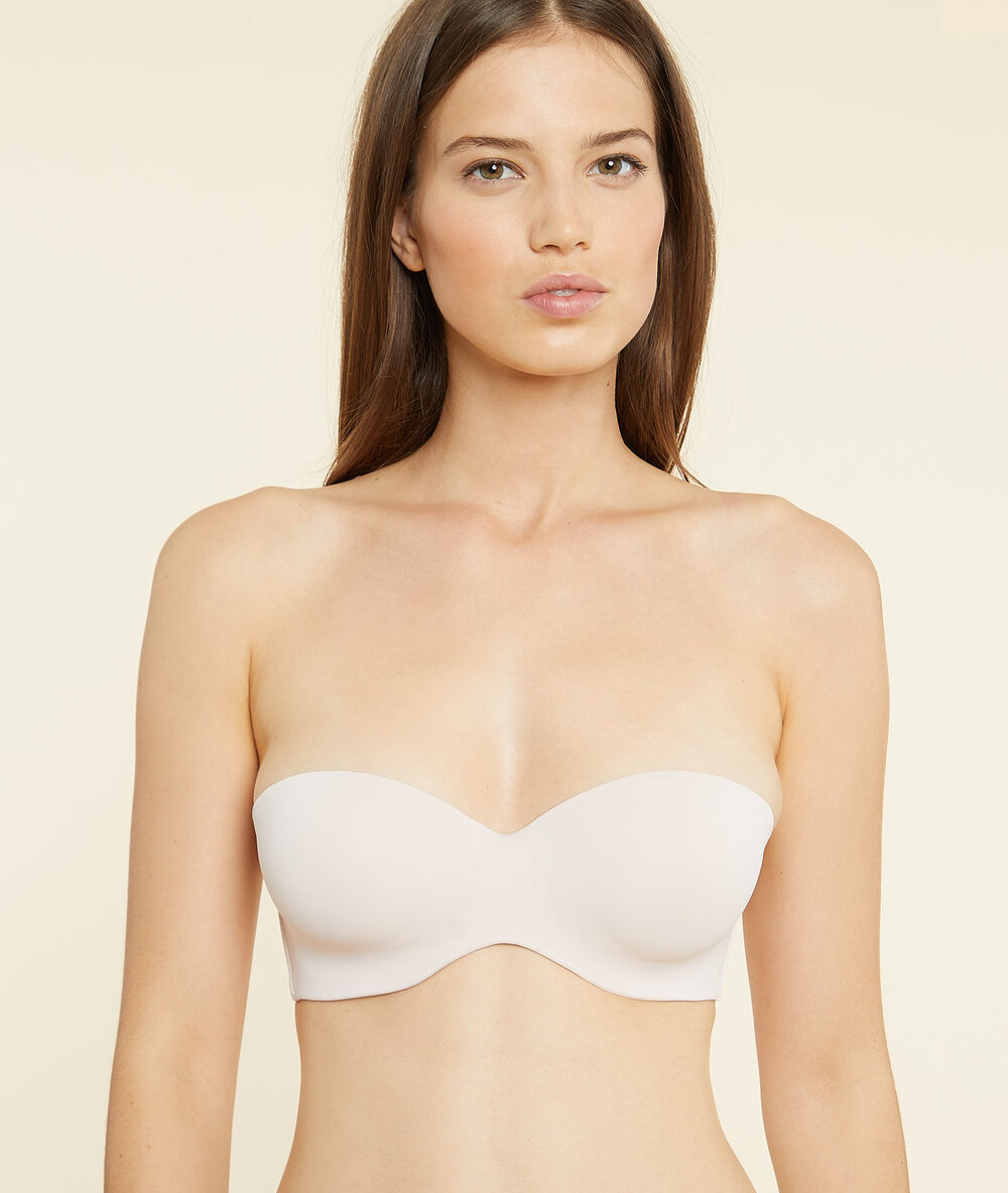 Bandeau mit leichten schalen, abnehmbare träger babyrosa.
