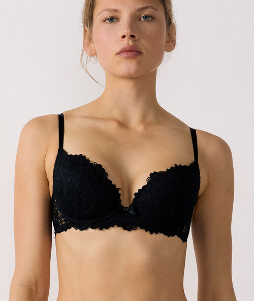Bh nr. 5 &ndash; nat&uuml;rlicher push-up aus spitze schwarz.