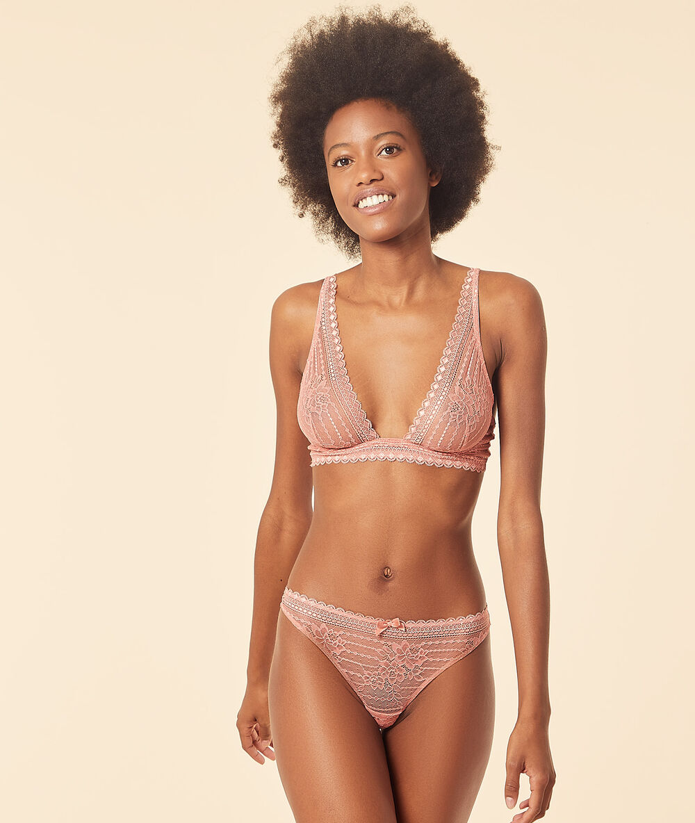Soutien-gorge n°7 - triangle armaturé blush.