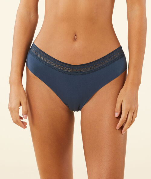 Baumwoll-shorty marineblau.