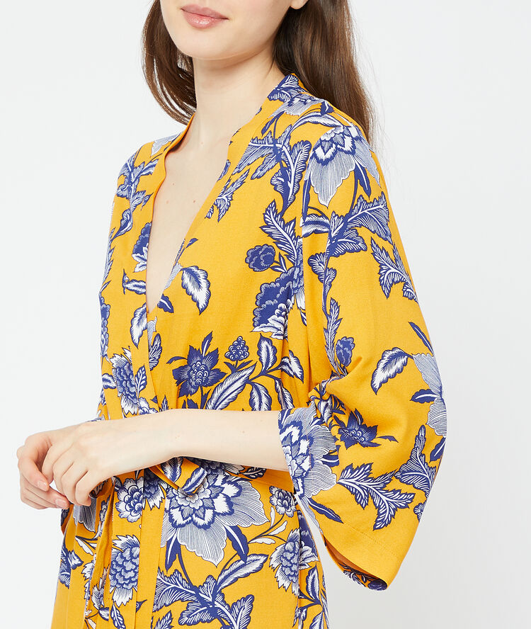 Kimono mit print gold.