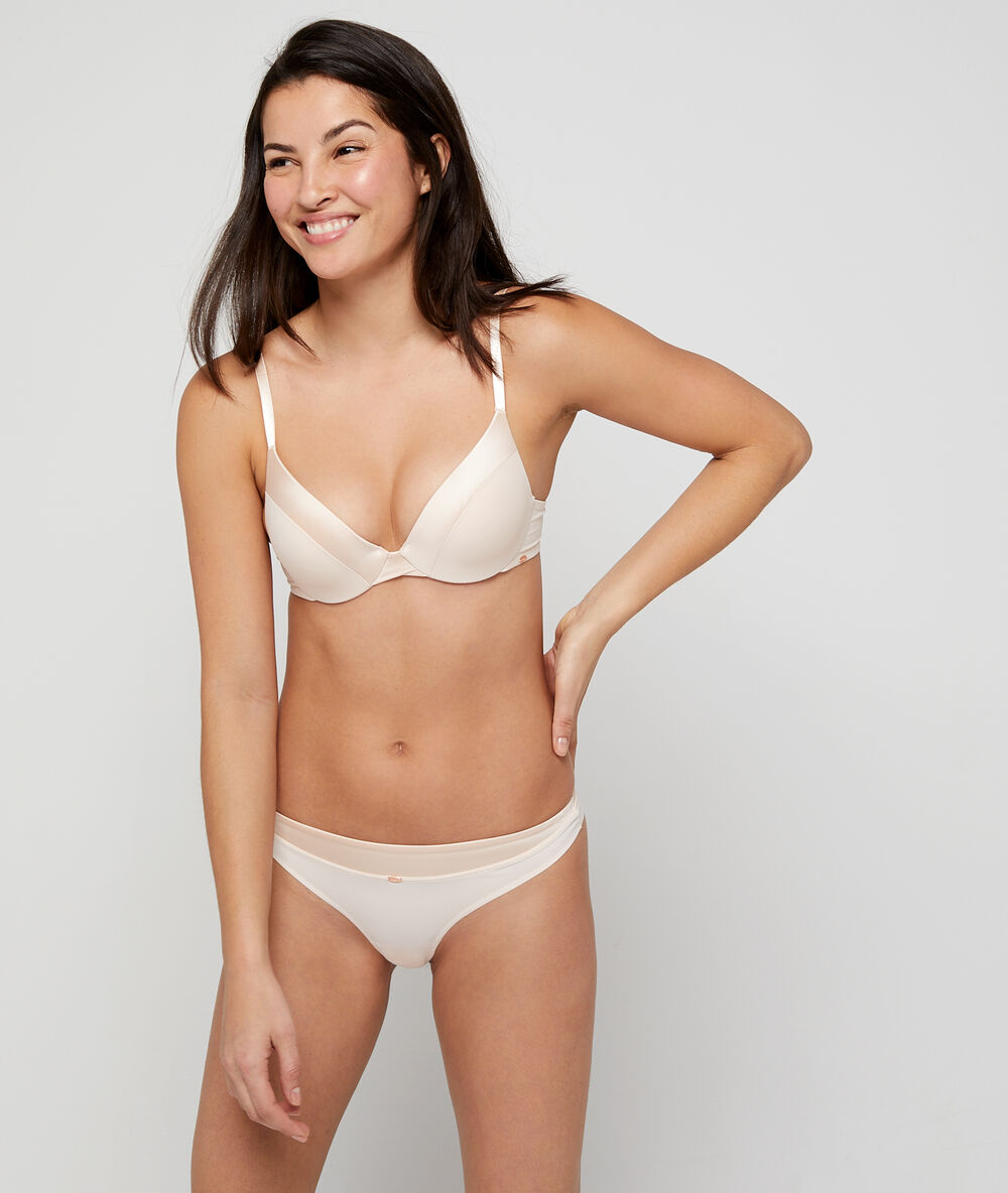 Tanga aus mikrofaser babyrosa.