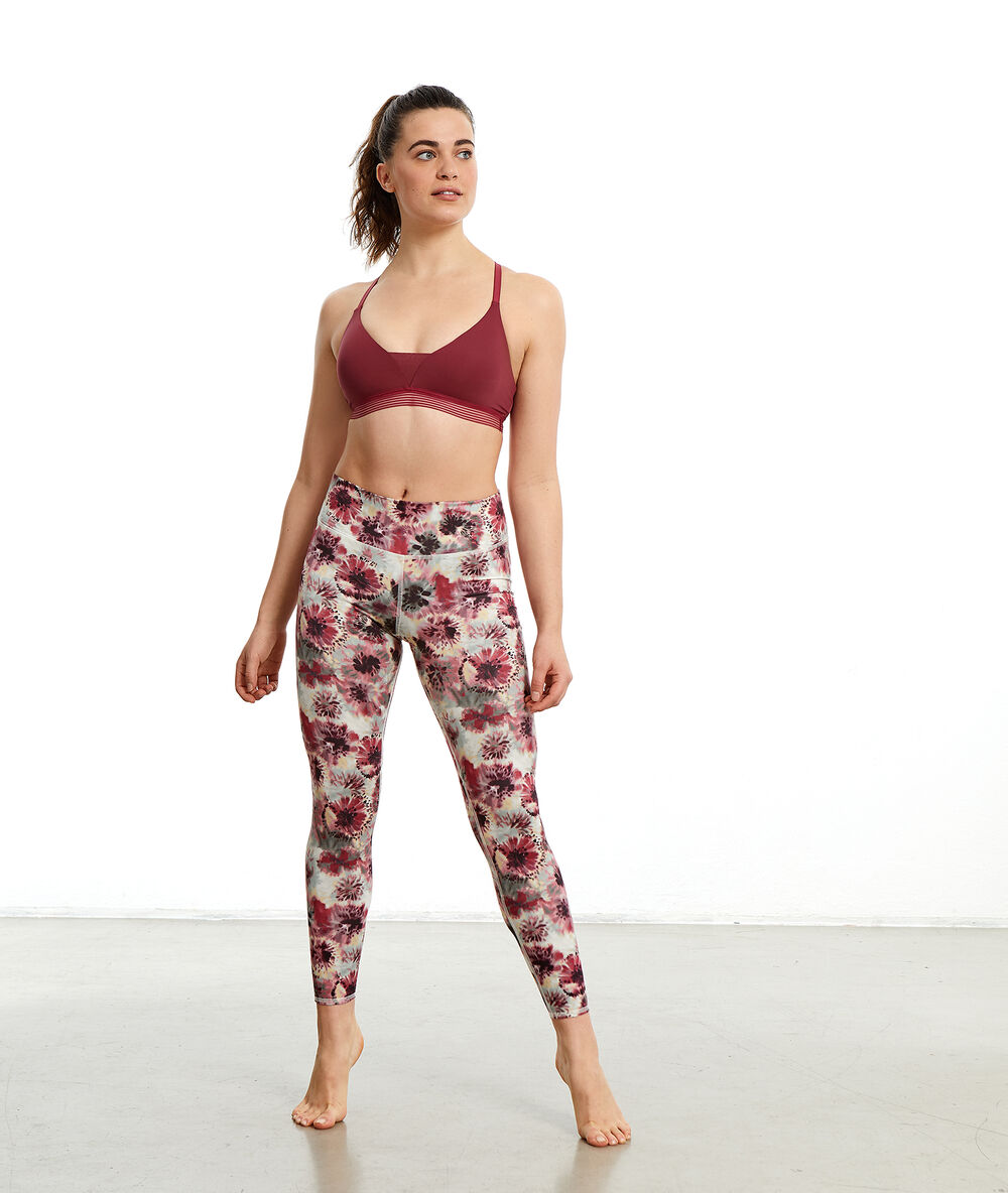 Yoga-bustier – mittlerer halt grenat burgund.
