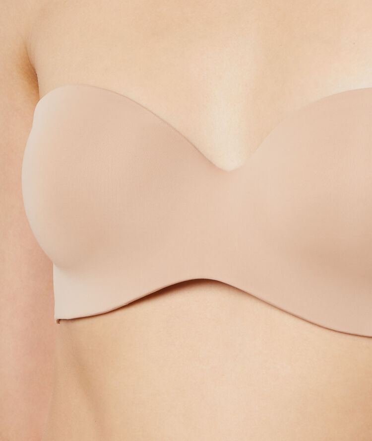Bandeau- bh aus mikrofaser beige.