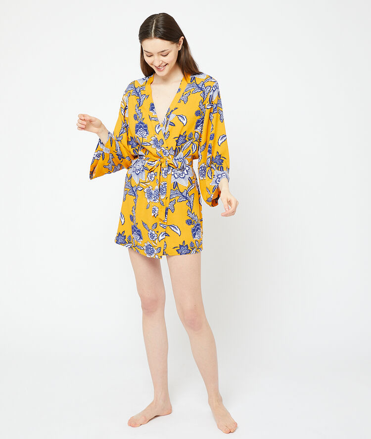 Kimono mit print gold.