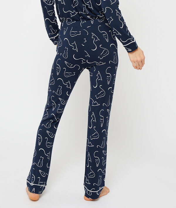 Hose mit Katzen-Print Hose mit Katzen-Print;${refinementColor}