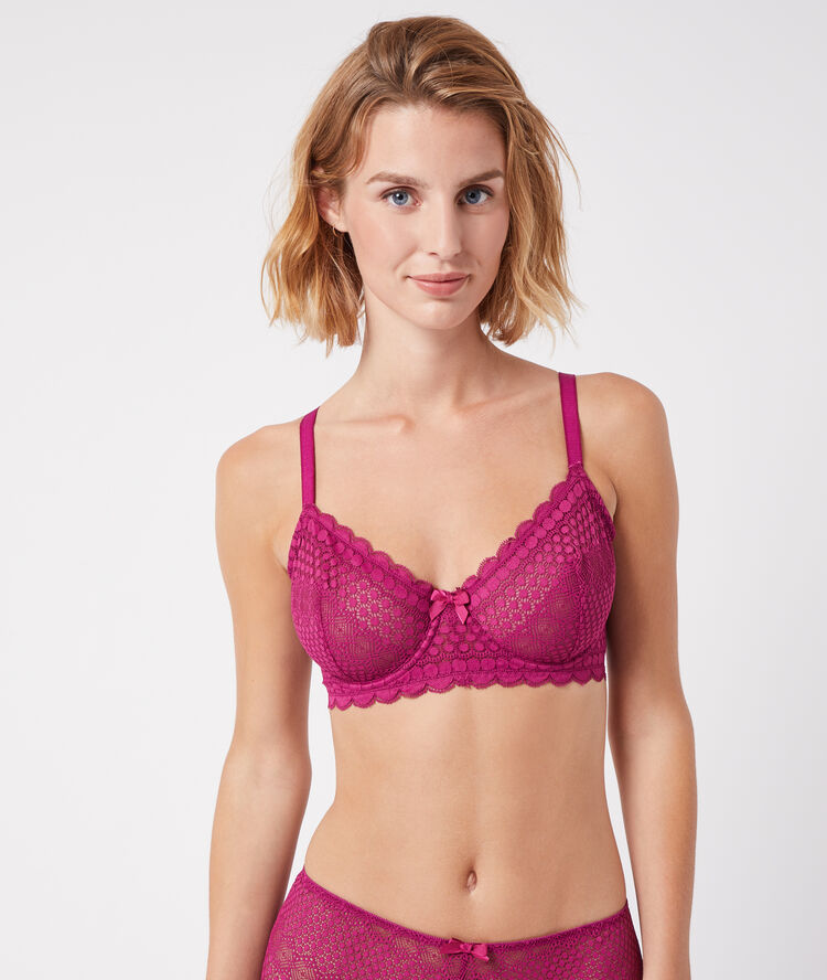 Bh mit körbchen fushia.