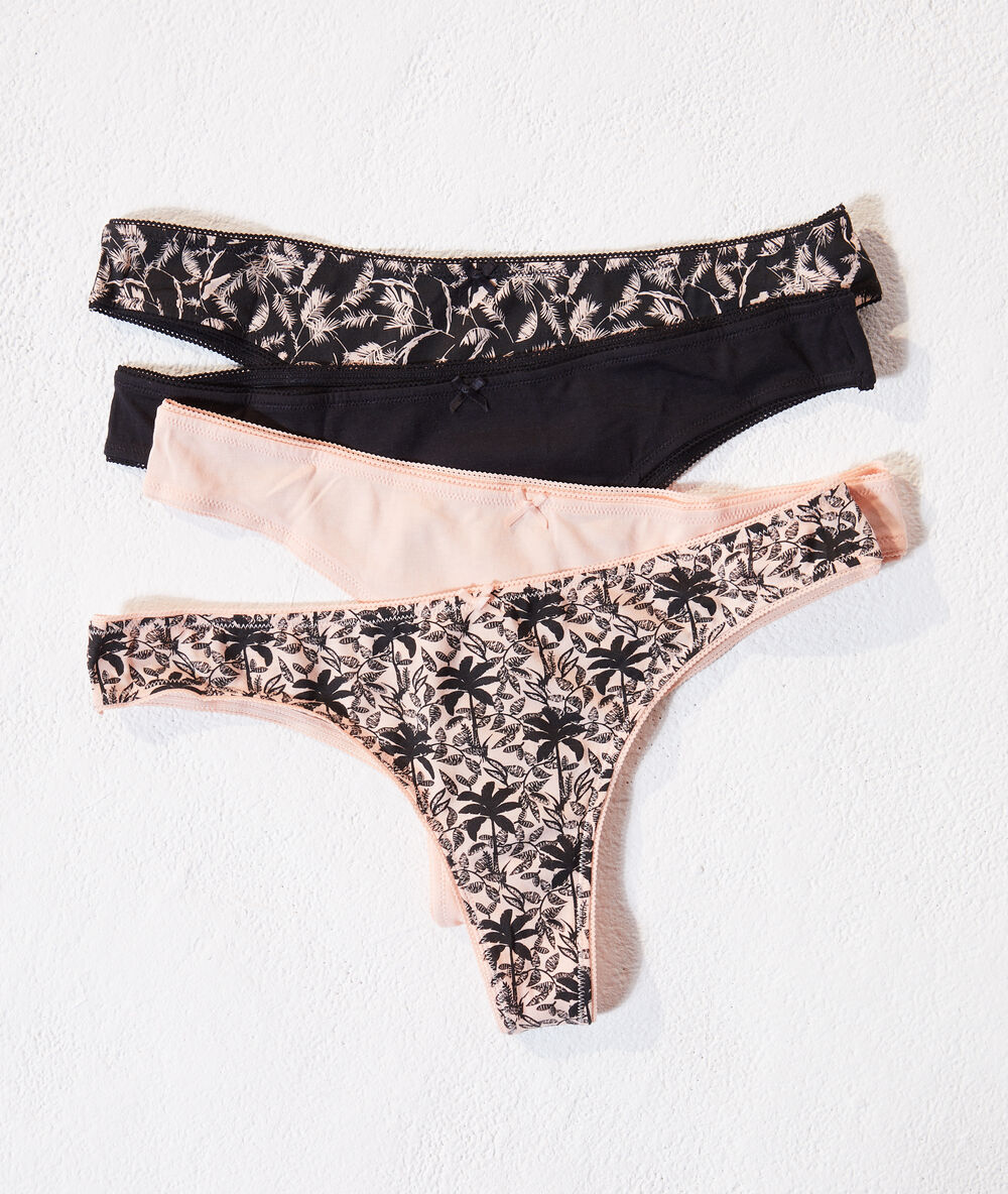4er-set tangas rosa.