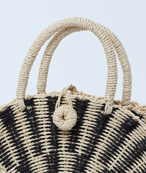 Panier de plage noir.