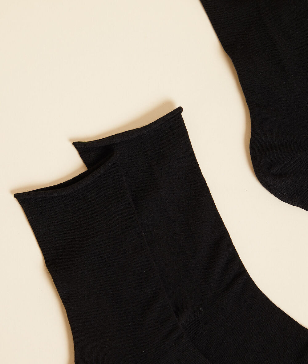 2 paar socken aus bio-baumwolle schwarz.