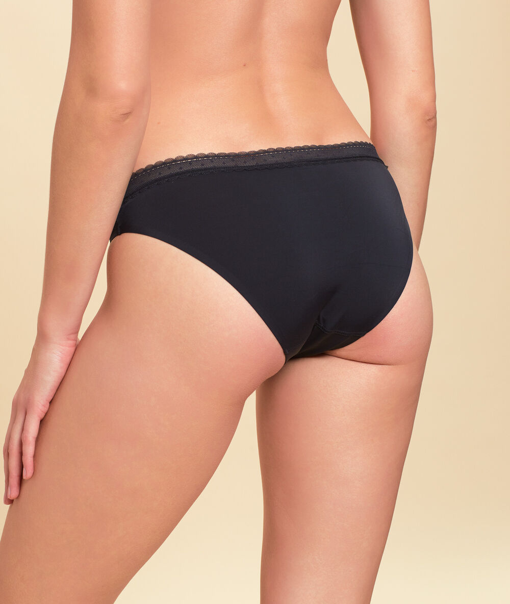 Slip aus mikrofaser schwarz.