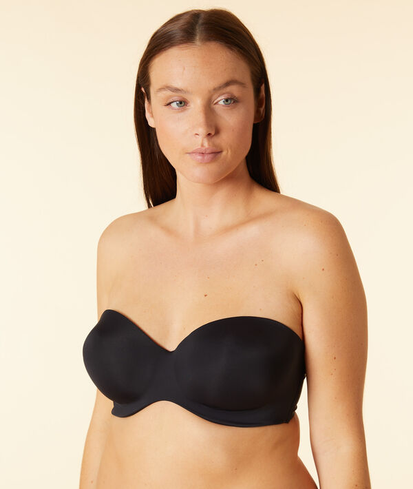 Bandeau aus Mikrofaser, Körbchen, abnehmbare Träger Bandeau aus Mikrofaser, Körbchen, abnehmbare Träger;${refinementColor}