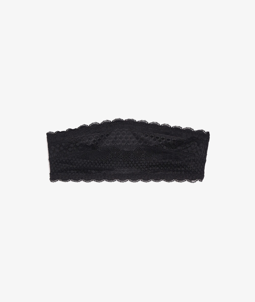 Bandeau-bh aus spitze schwarz.
