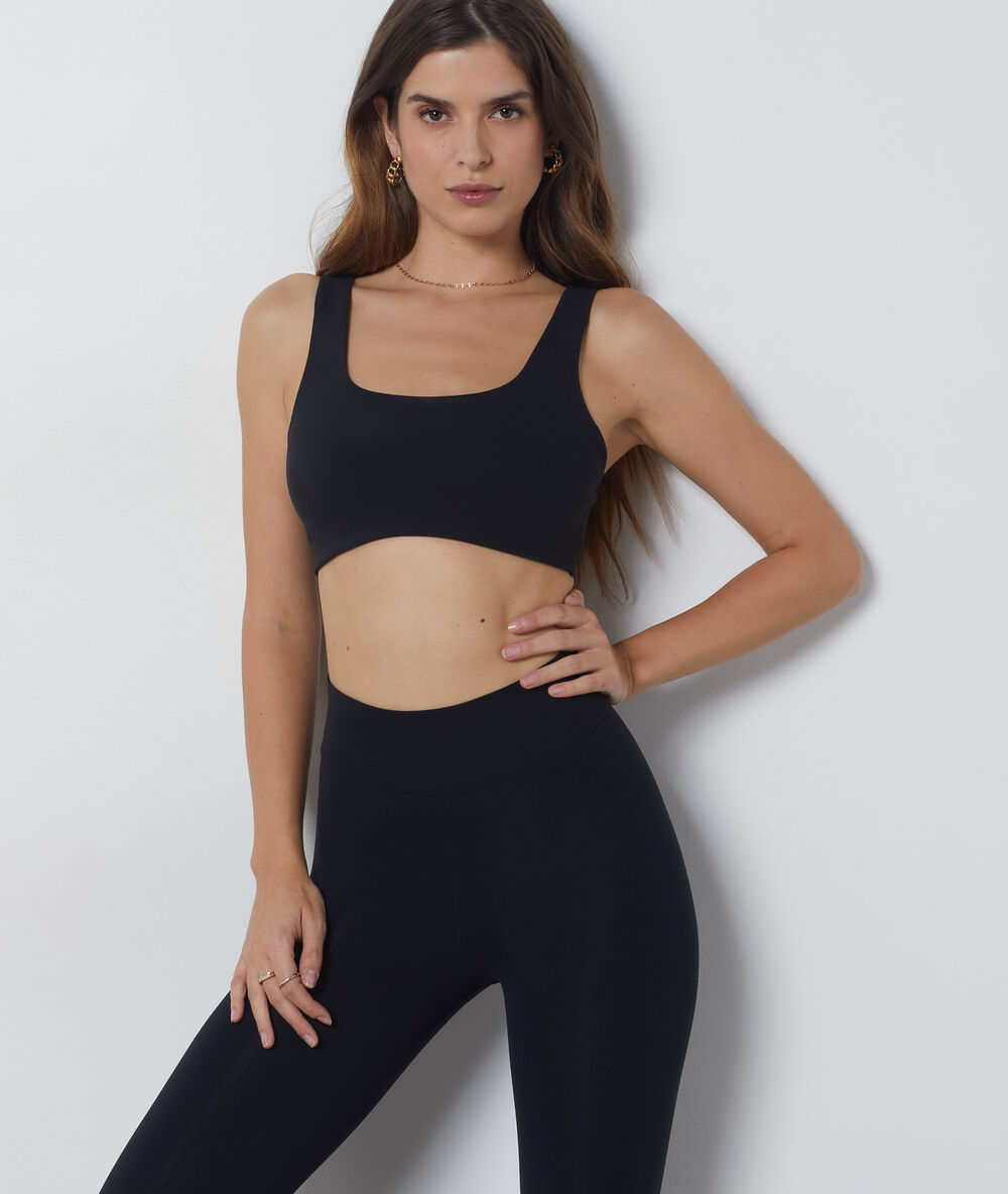 Legging schwarz.