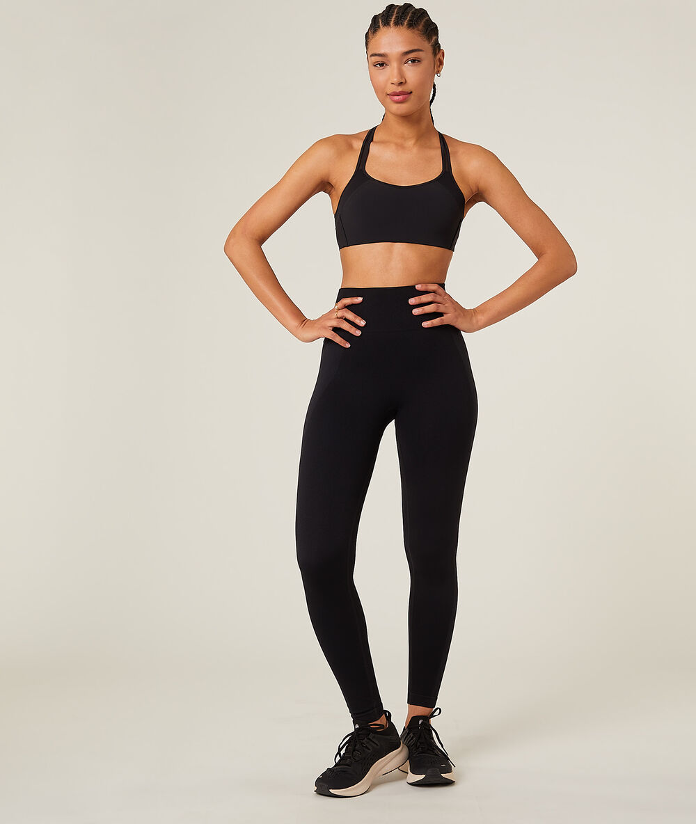 Lange yoga-leggings schwarz.