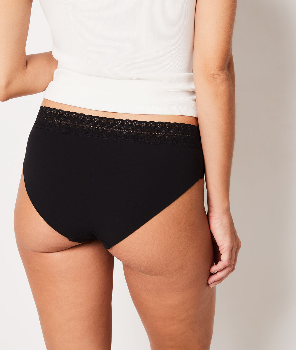 Baumwoll-shorty schwarz.