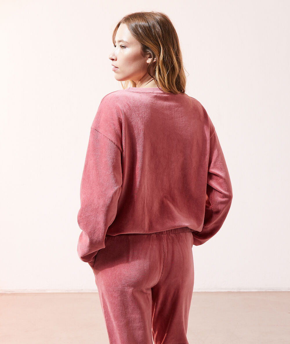 Loungewear-sweatshirt rosa.