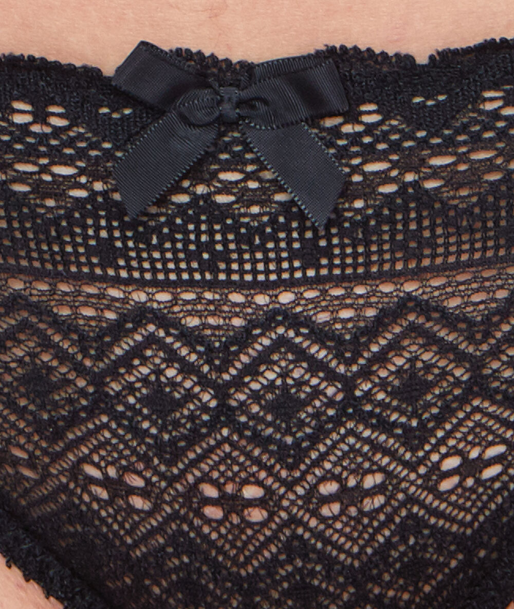 Slip aus spitze schwarz.