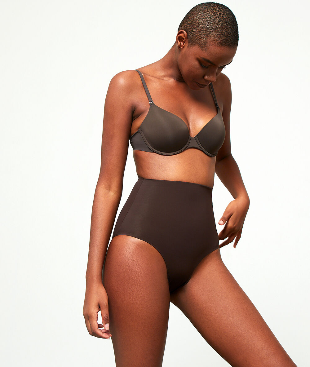 Panty mit hoher taille – stufe 3: figurformend schokoladenbraun.