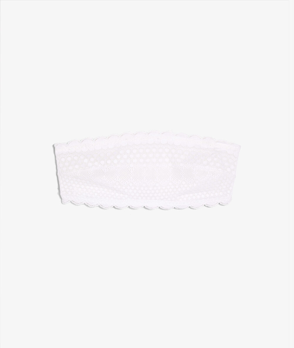 Bandeau-bh aus spitze weiß.