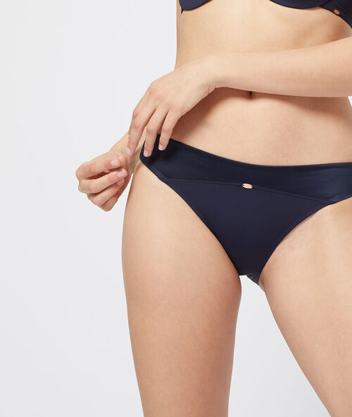 Panty aus mikrofaser, irisierend marineblau.