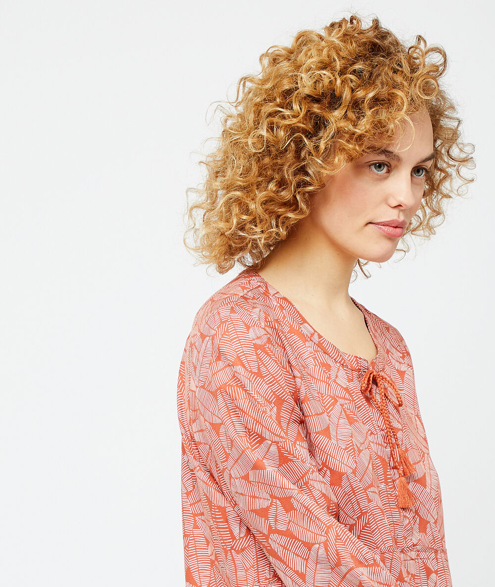 Nachthemd aus ecovero-viscose mit print rosa.