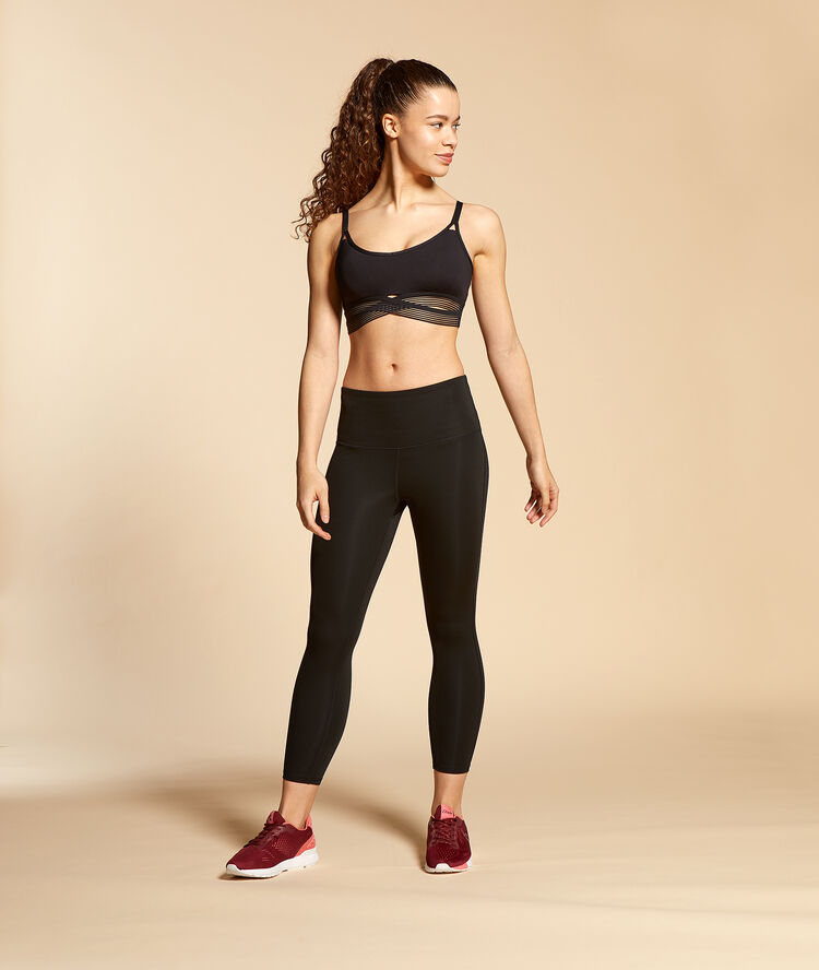 Einfarbiges sportbustier – leichter halt schwarz.
