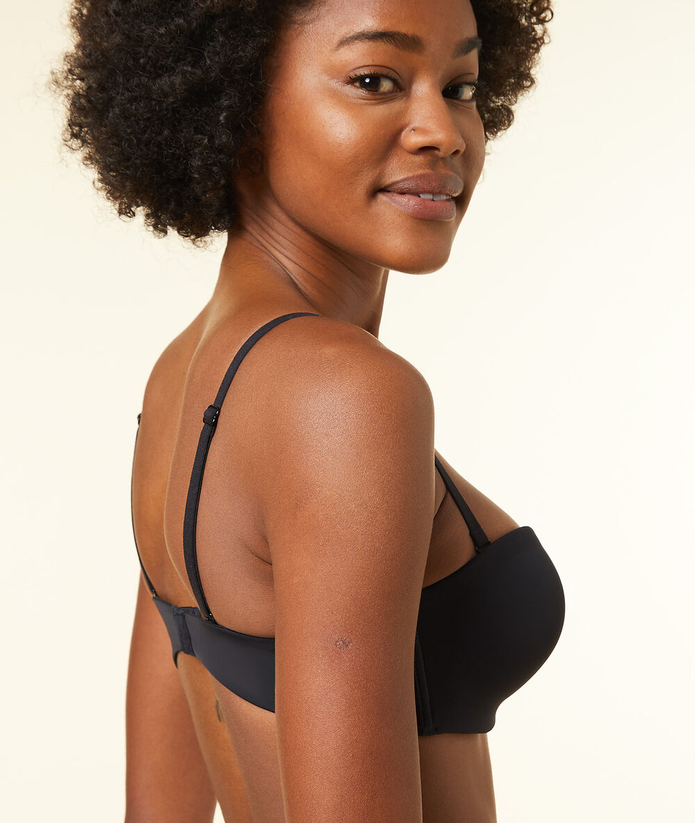 Bandeau- bh aus mikrofaser schwarz.