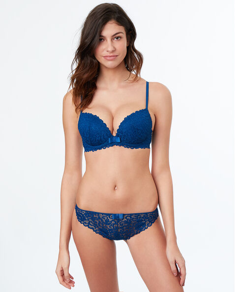 Bh nr. 5 – klassischer push-up aus spitze blau.