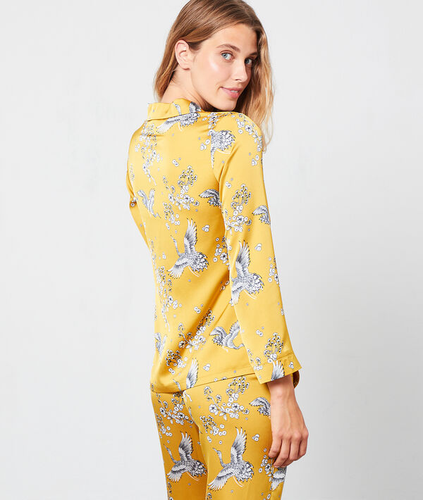 Pyjamaoberteil mit Vogel-Print Pyjamaoberteil mit Vogel-Print