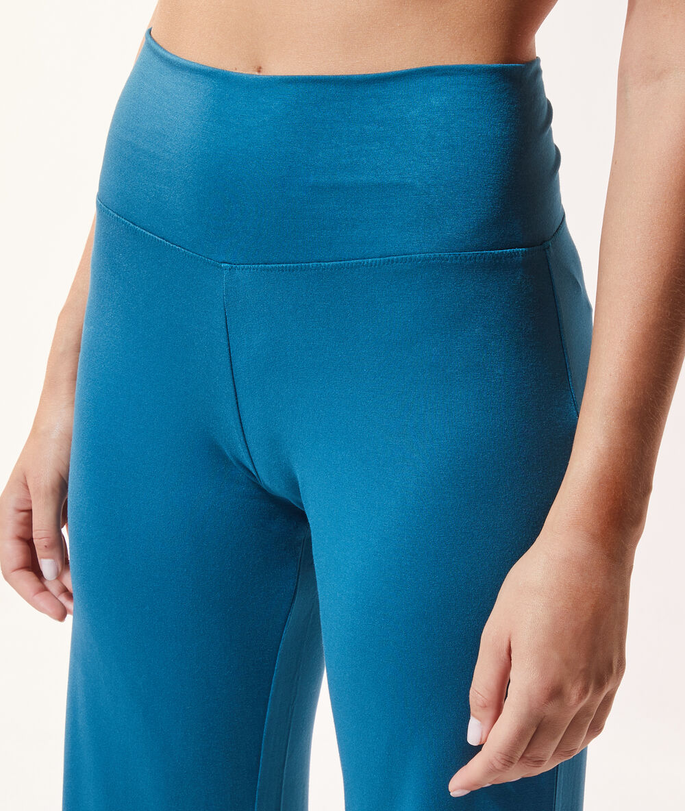 Hose mit hoher taille entenblau.
