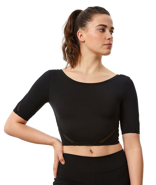 Yoga-Crop-Top, tief ausgeschnittener Rücken Yoga-Crop-Top, tief ausgeschnittener Rücken;${refinementColor}