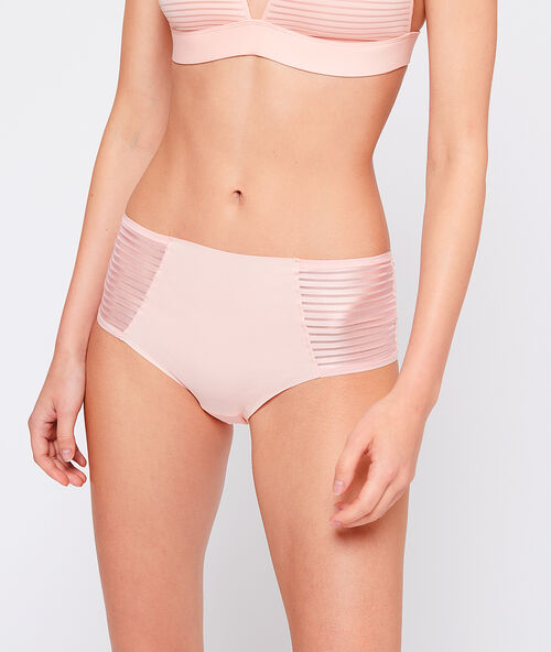 Panty aus mikrofaser mit t&uuml;lleins&auml;tzen babyrosa.