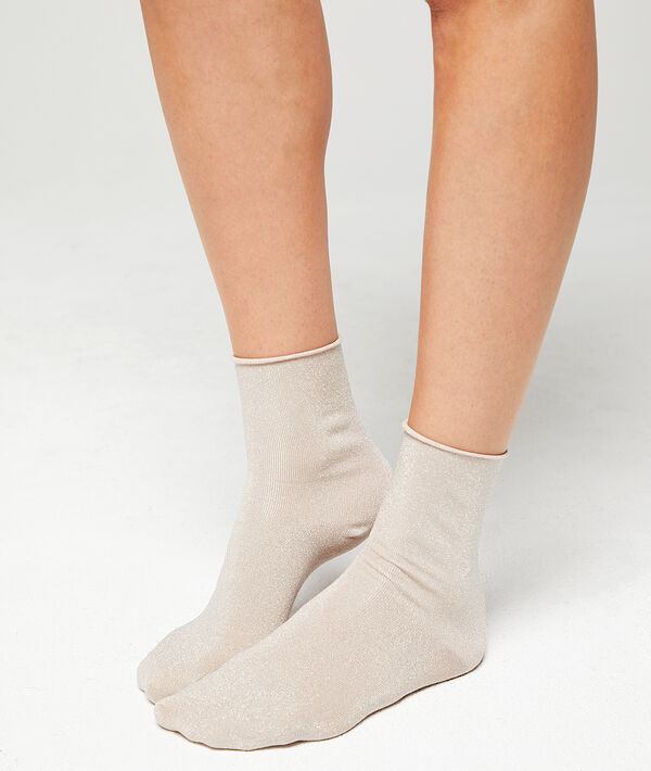 Kurze Socken mit Metallic-Fasern Kurze Socken mit Metallic-Fasern;${refinementColor}