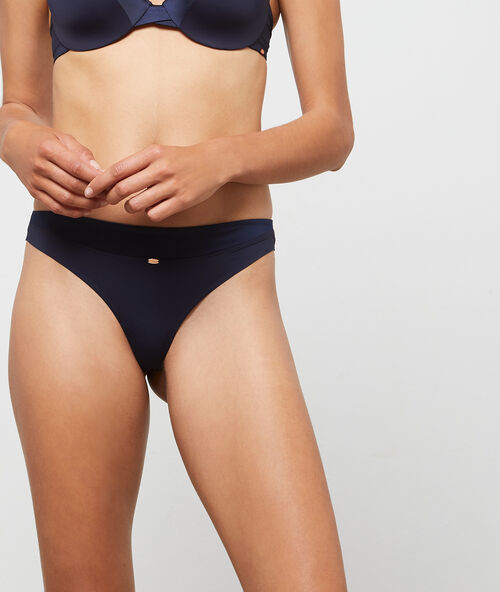 Tanga aus mikrofaser, irisierend marineblau.