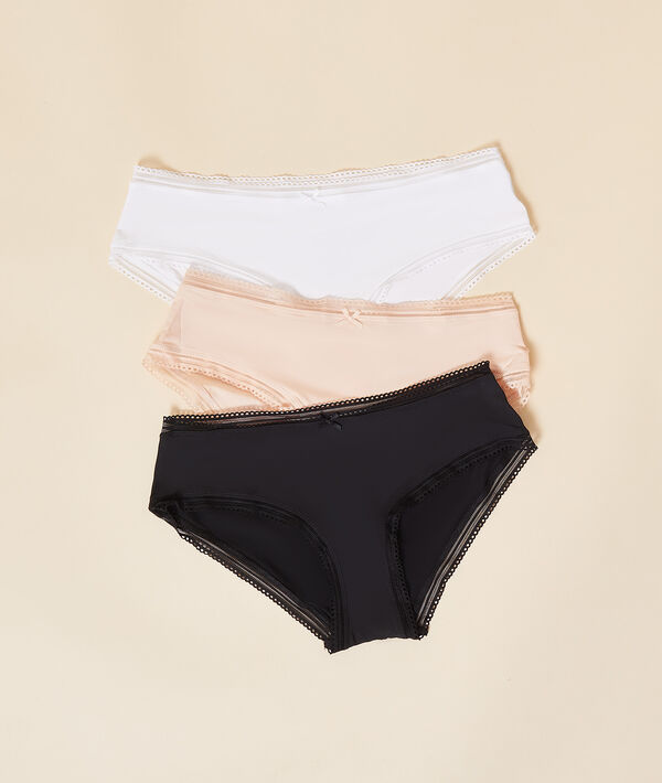 3er-Set Shortys, durchbrochener Saum 3er-Set Shortys, durchbrochener Saum;${refinementColor}