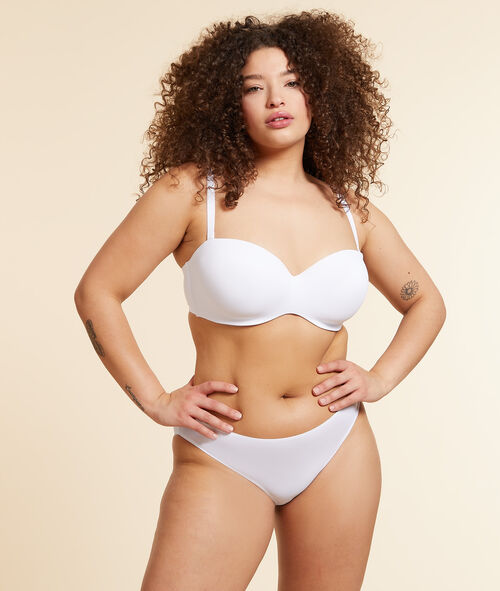 Bandeau aus Mikrofaser, Körbchen, abnehmbare Träger Bandeau aus Mikrofaser, Körbchen, abnehmbare Träger