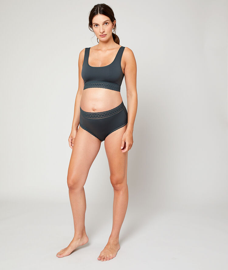 Bustier aus mikrofaser kaki.