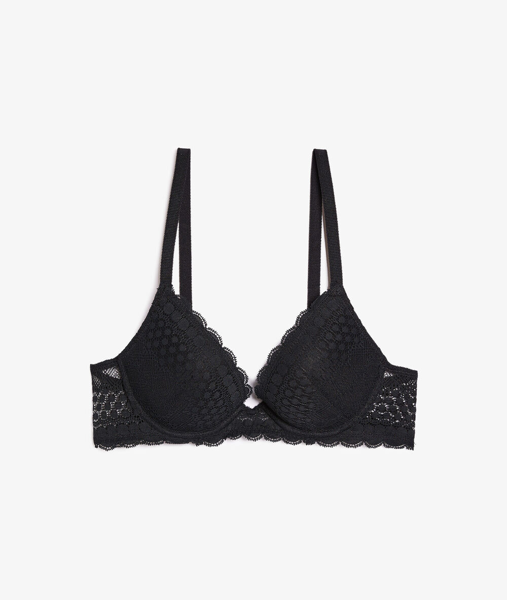 Bh nr. 2 – tief ausgeschnittener push-up schwarz.