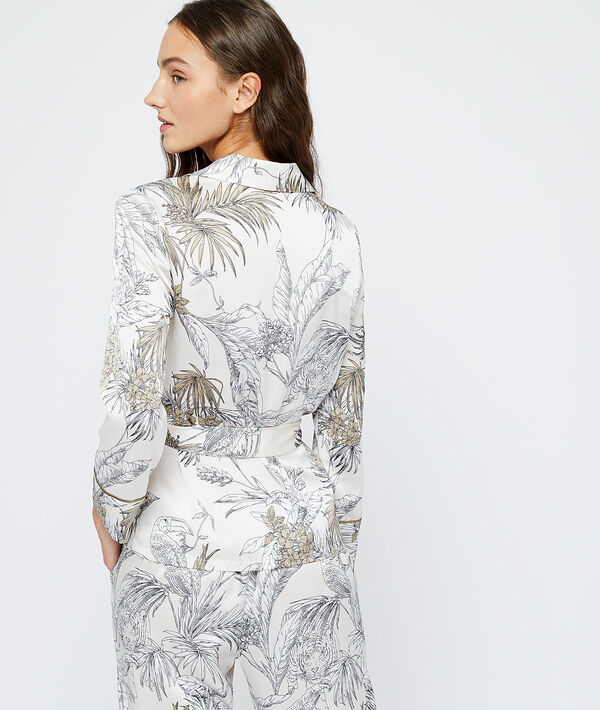 Pyjamaoberteil mit Blätter-Print Pyjamaoberteil mit Blätter-Print;${refinementColor}