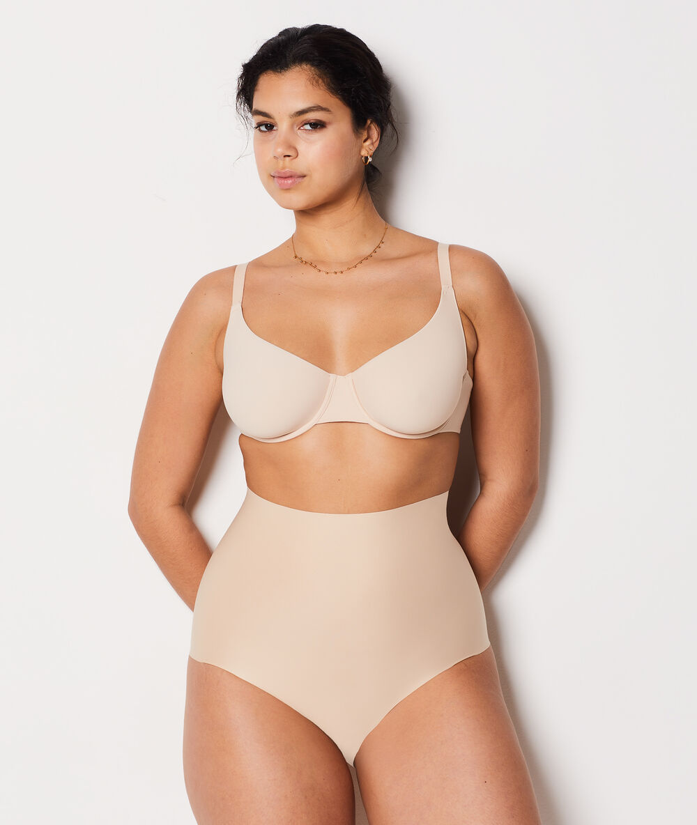 Panty mit hoher taille – starker halt beige.