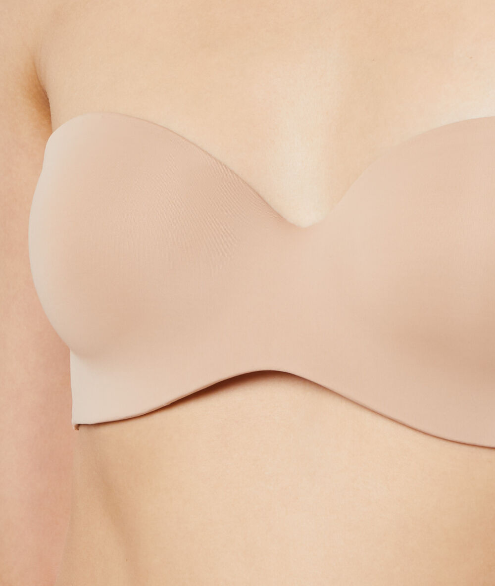 Bandeau- bh aus mikrofaser beige.