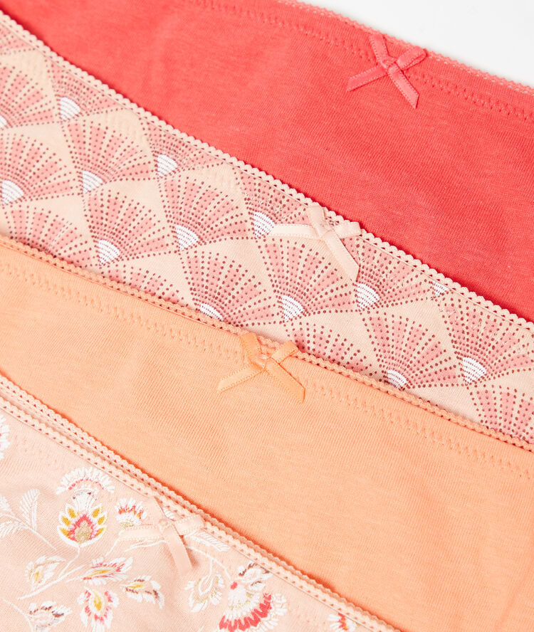4er-set pantys aus baumwolle rosa.