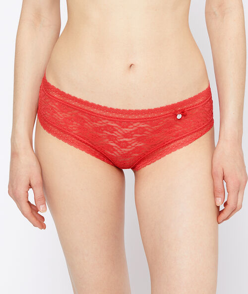 Hipster aus floraler spitze abricot.