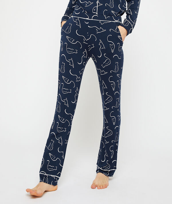 Hose mit Katzen-Print Hose mit Katzen-Print;${refinementColor}
