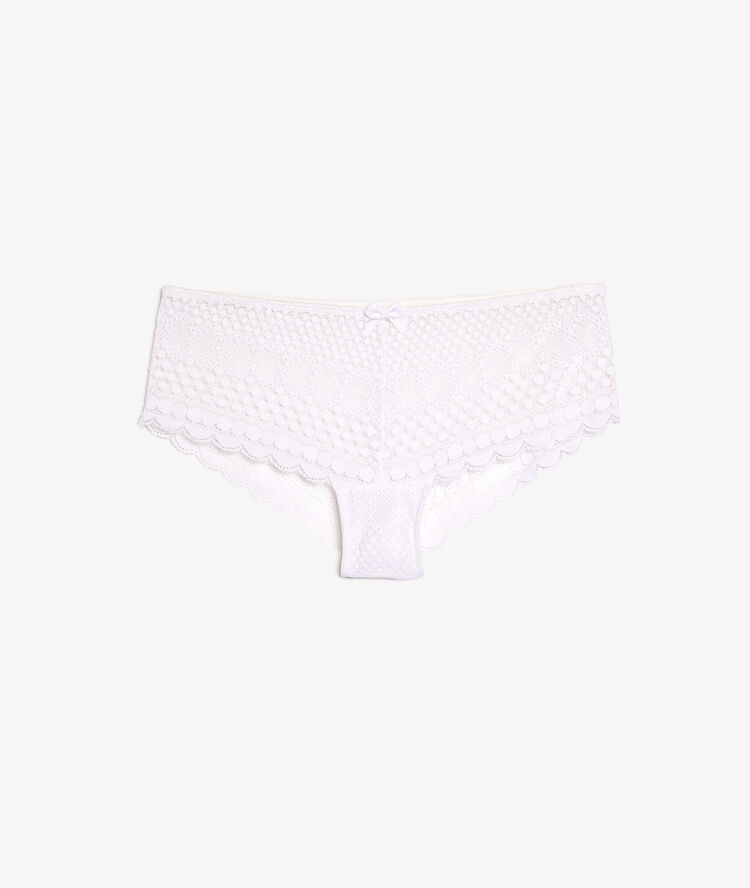 Shorty aus zarter spitze weiß.