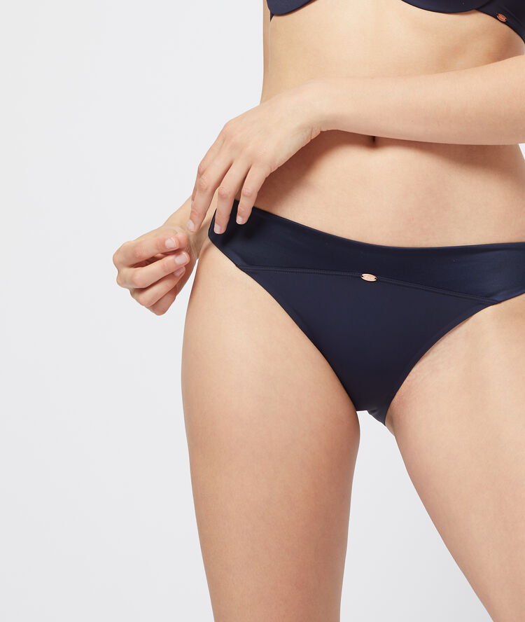 Panty aus mikrofaser, irisierend marineblau.