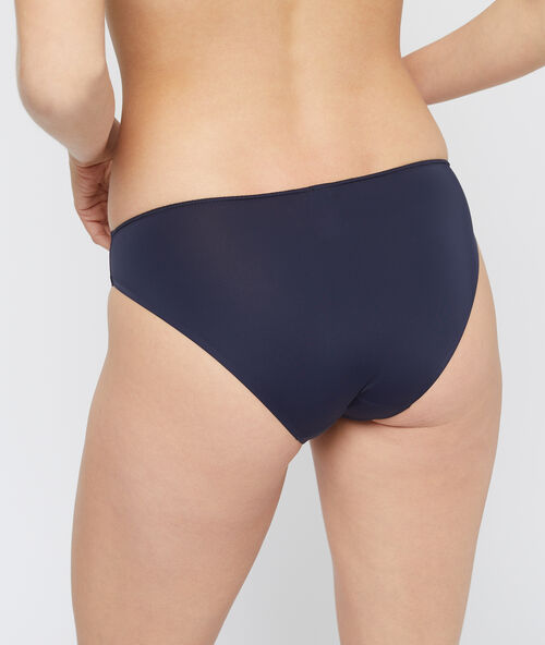 Panty aus mikrofaser, irisierend marineblau.